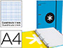 Carpeta Liderpapel Antartik A-4 4 anillas 25 mm. con recambio c/5 mm. azul